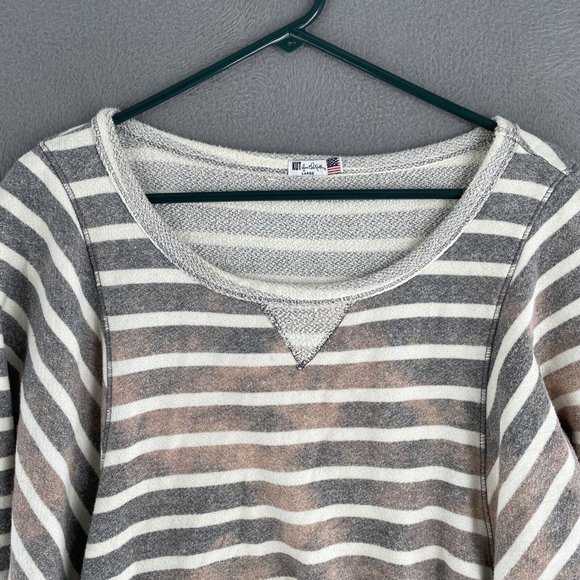 Kut from the Kloth Sweater Womens Large Fleece Cropp Long Sleeve Round Neck - Picture 4 of 11